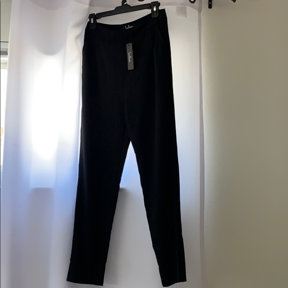 Kick-It Black High Waisted Trouser Pants